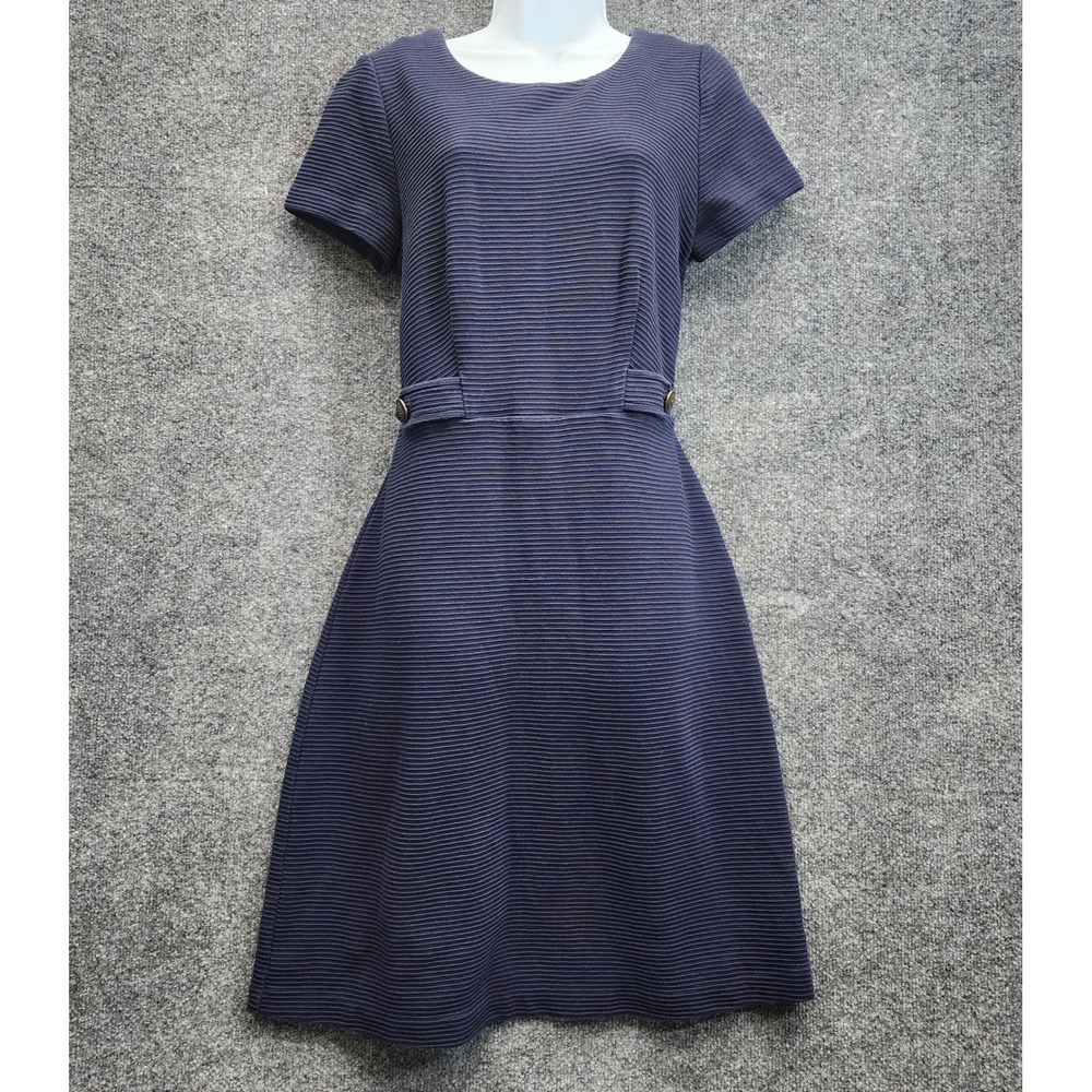 Boden Women's Ottoman Ribbed Fit & Flare Workwear Dress Preppy Classic Midi 10L